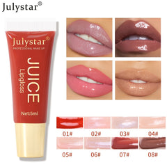 Matte Dewy Finish Lip Gloss Hydrating Moisturizing Smudge Proof Bright