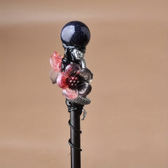Natural Crystal Wand Cosplay Halloween Scepter Witch Cane Gift