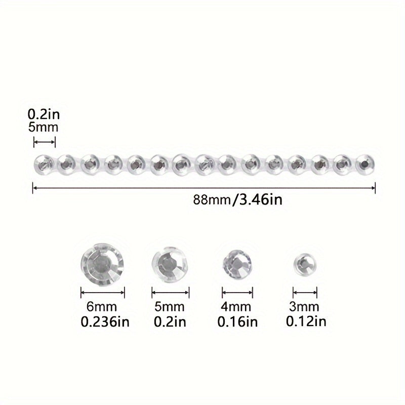 700pcs Transparent Rhinestone Stickers Self adhesive Gemstone Jewelry Stickers