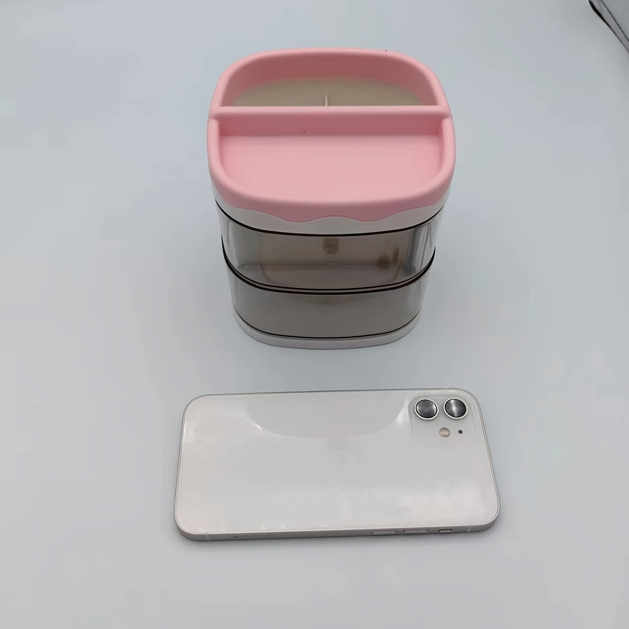 Cartoon Transparent Pen Holder Office Desktop Storage Box