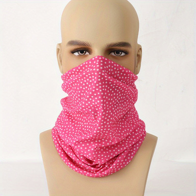 Soft Pink Multifunctional Riding Neck Gaiter For Men