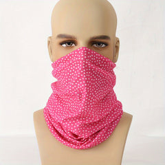 Soft Pink Multifunctional Riding Neck Gaiter For Men