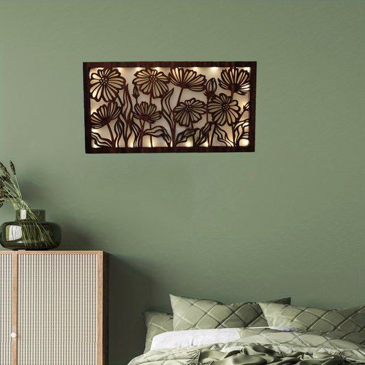 Vintage Wooden LED Light Board Home Wall Decoration