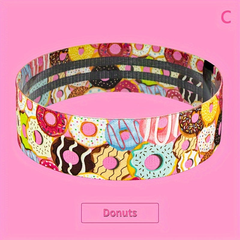 Food Printed Yoga Resistance Bands Elastic Stretching Tension Bands