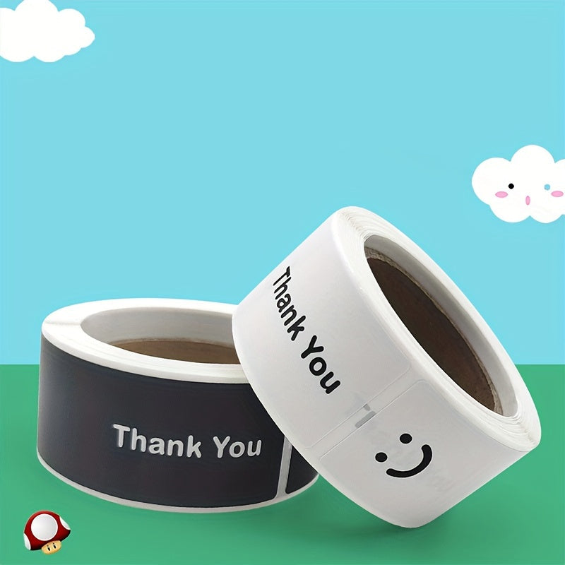 120pcs Smile Thank You Stickers Gift Packaging Sealing Strips