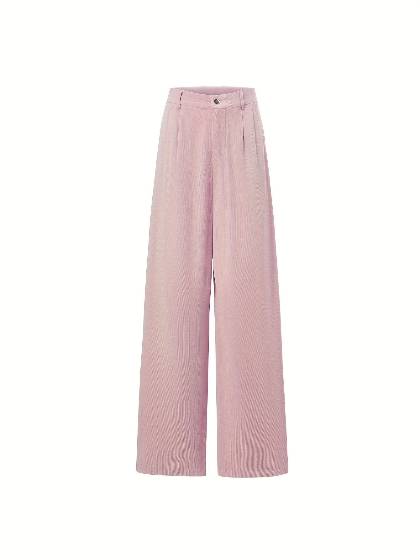 Corduroy Straight Button Front Pants for Women