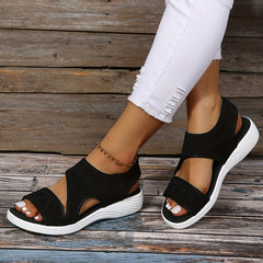 Women's Knitted Sports Sandals Comfortable Slip On Slingback Shoes