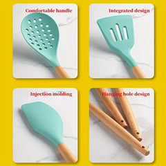 23pcs Cooking Utensils Set Silicone Cooking Tools in Colorful Storage Co