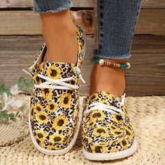 Women's Chevron Pattern Sneakers Casual Lace Up Outdoor Shoes