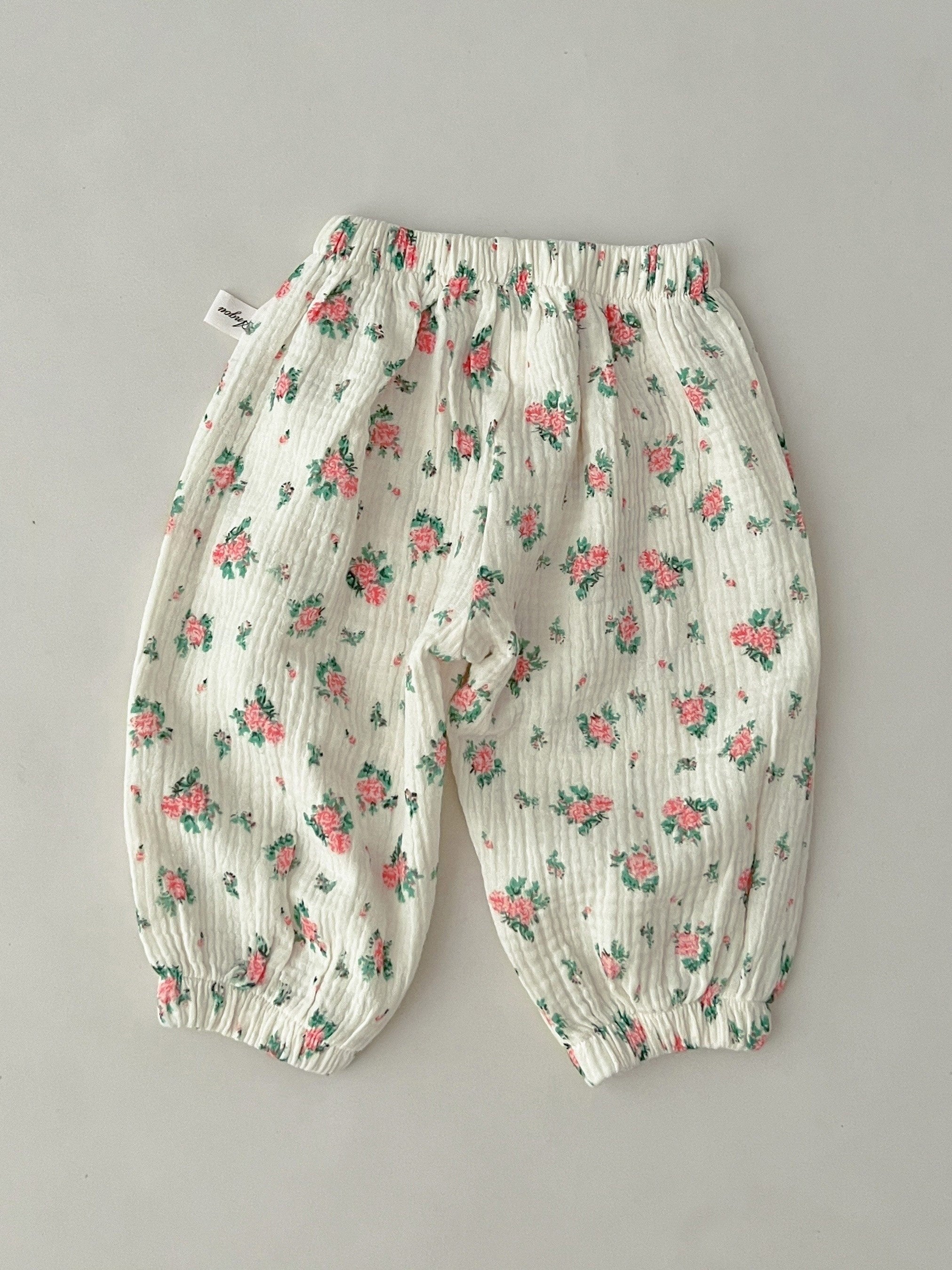 Baby Girls Casual Elastic Waist Pants with Assorted Designs