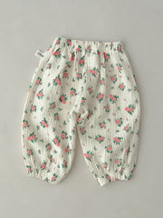 Baby Girls Casual Elastic Waist Pants with Assorted Designs