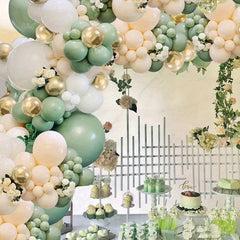 134pcs Green Balloon Arch Kit Eucalyptus Balloons