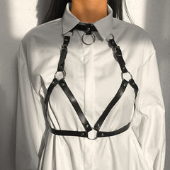 Halloween Punk Belt PU Leather Suspender For Girls