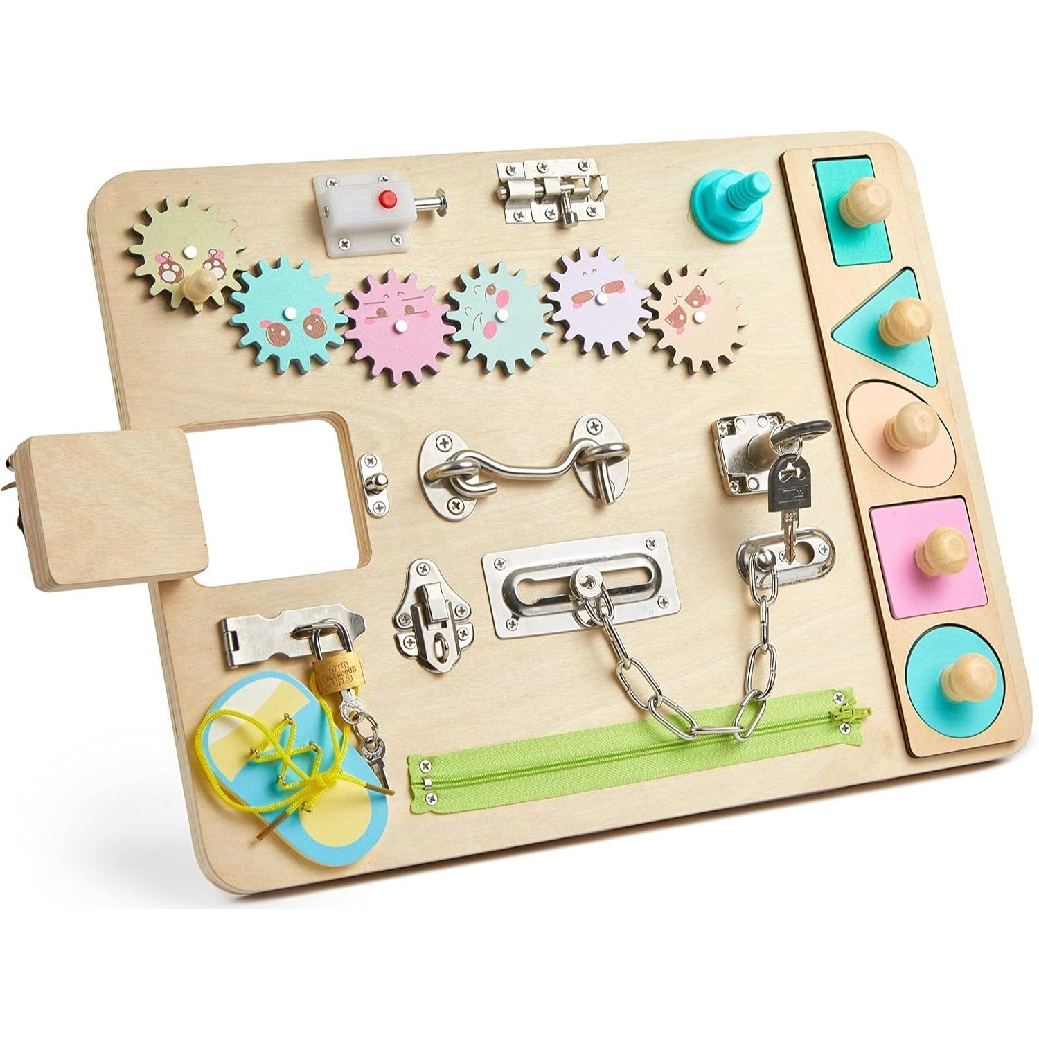 Dyzi Busy Board for Toddlers Sensory Travel Toys Early Development Autism