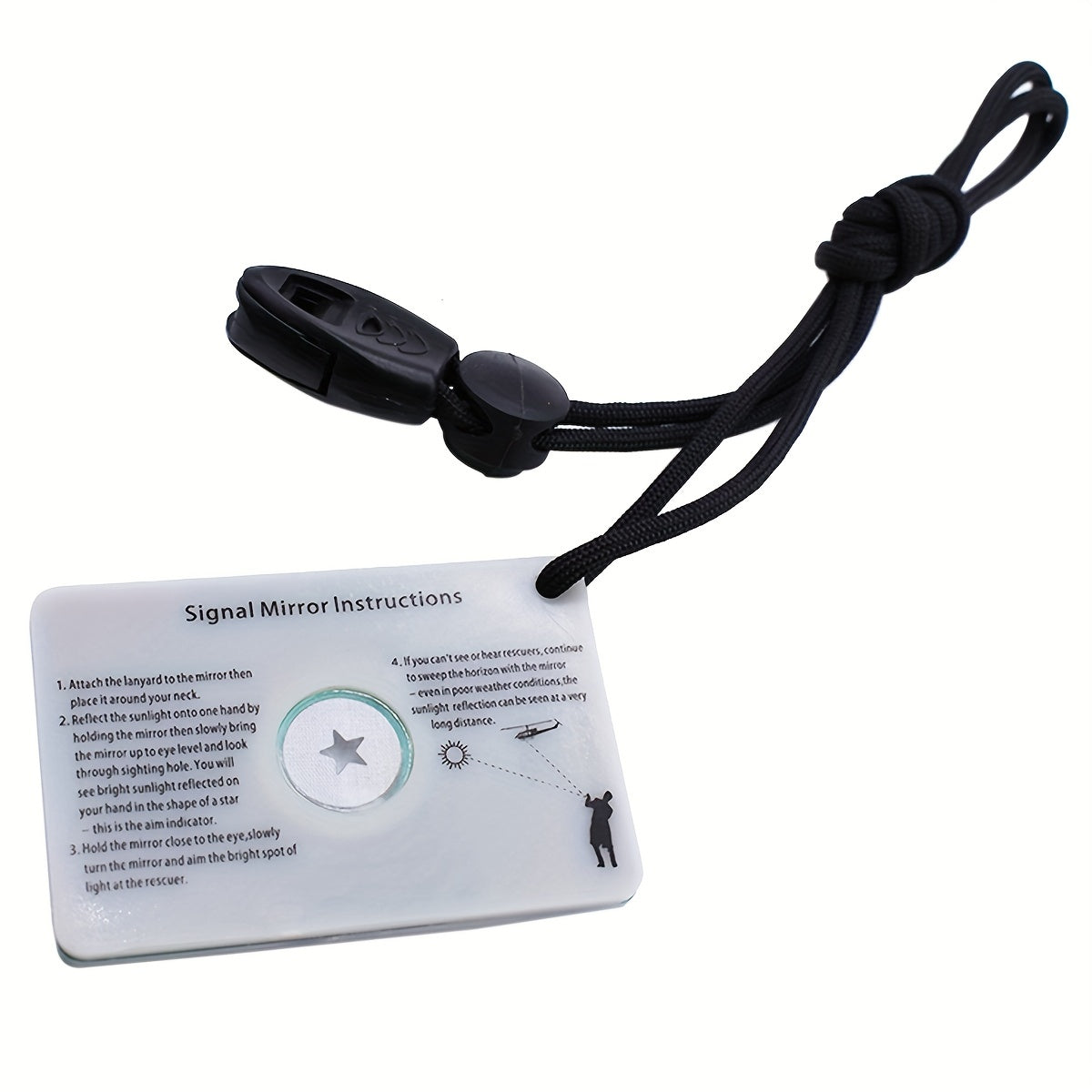 SOS Luminous Signal Mirror for Outdoor Emergency Adventure