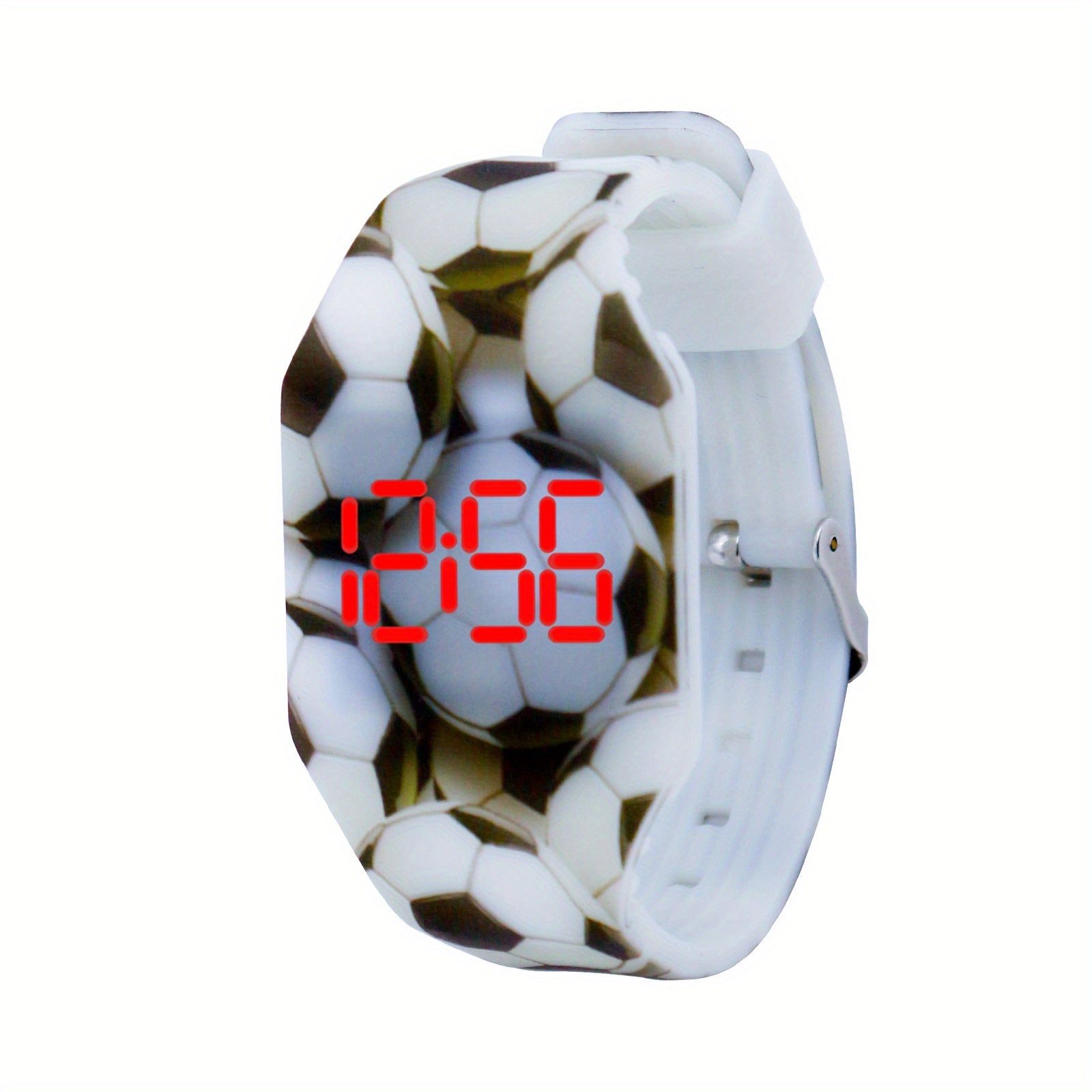 Teen Casual Digital Screen Silicone Watchband Multifunctional Electronic Watch