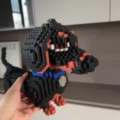 Building Block Set Sausage Dog Pet Holiday Room Decoration