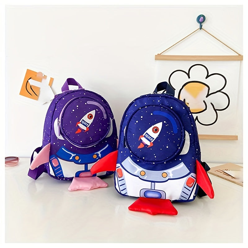 Space Rocket Kids Backpack with Rein