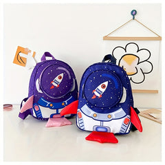 Space Rocket Kids Backpack with Rein