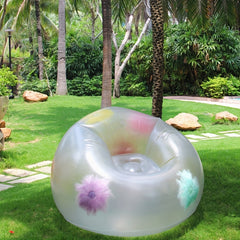 Multicolor Inflatable Scrub Lounge Chair Waterproof PVC Beanbag