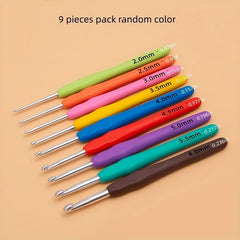 Colorful Soft Handle Crochet Hooks Ergonomic Soft Grip Crochet Needle Set