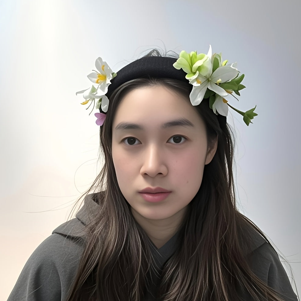 Vintage Floral Headband for Weddings Bridesmaids Solid Vintage Headban