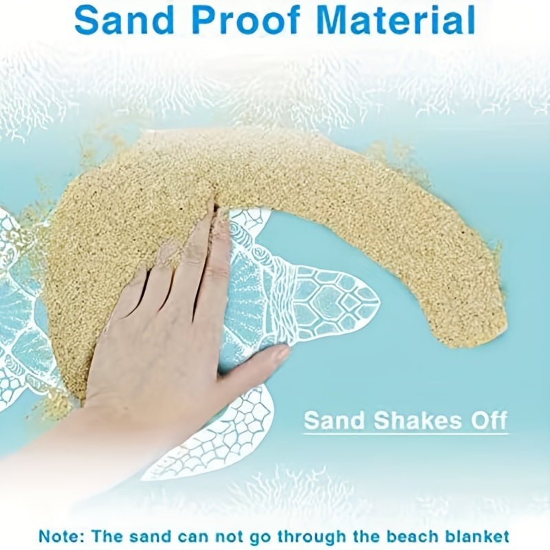 Sea Turtle Pattern Picnic Waterproof Mat for Outdoor Camping