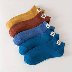 10 Pairs Fashionable Sweat-absorbing Ankle Socks for Spring and Autumn
