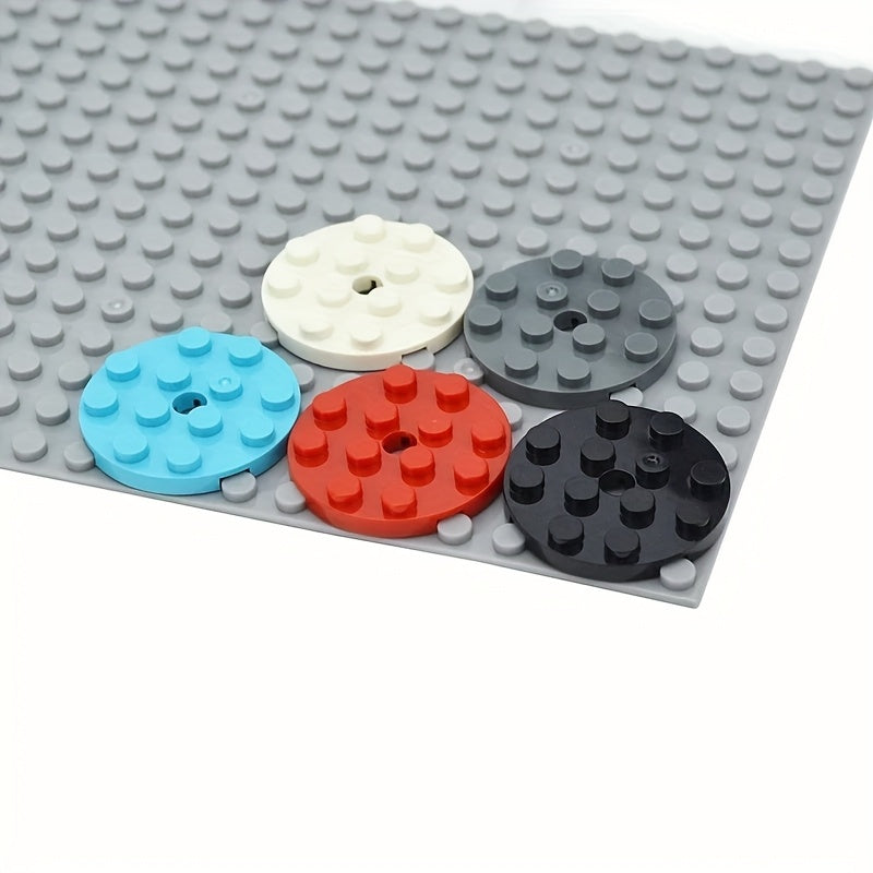 Turntable Building Blocks w/ Hole - Compatible w/ 60474, 87081, 61