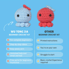 Crochet Kit with Step Guide for Easy Birthday Gifts