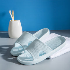Women's Indoor Cut out Bathroom Slippers Open Toe Non Slip Quick Drying Slides
