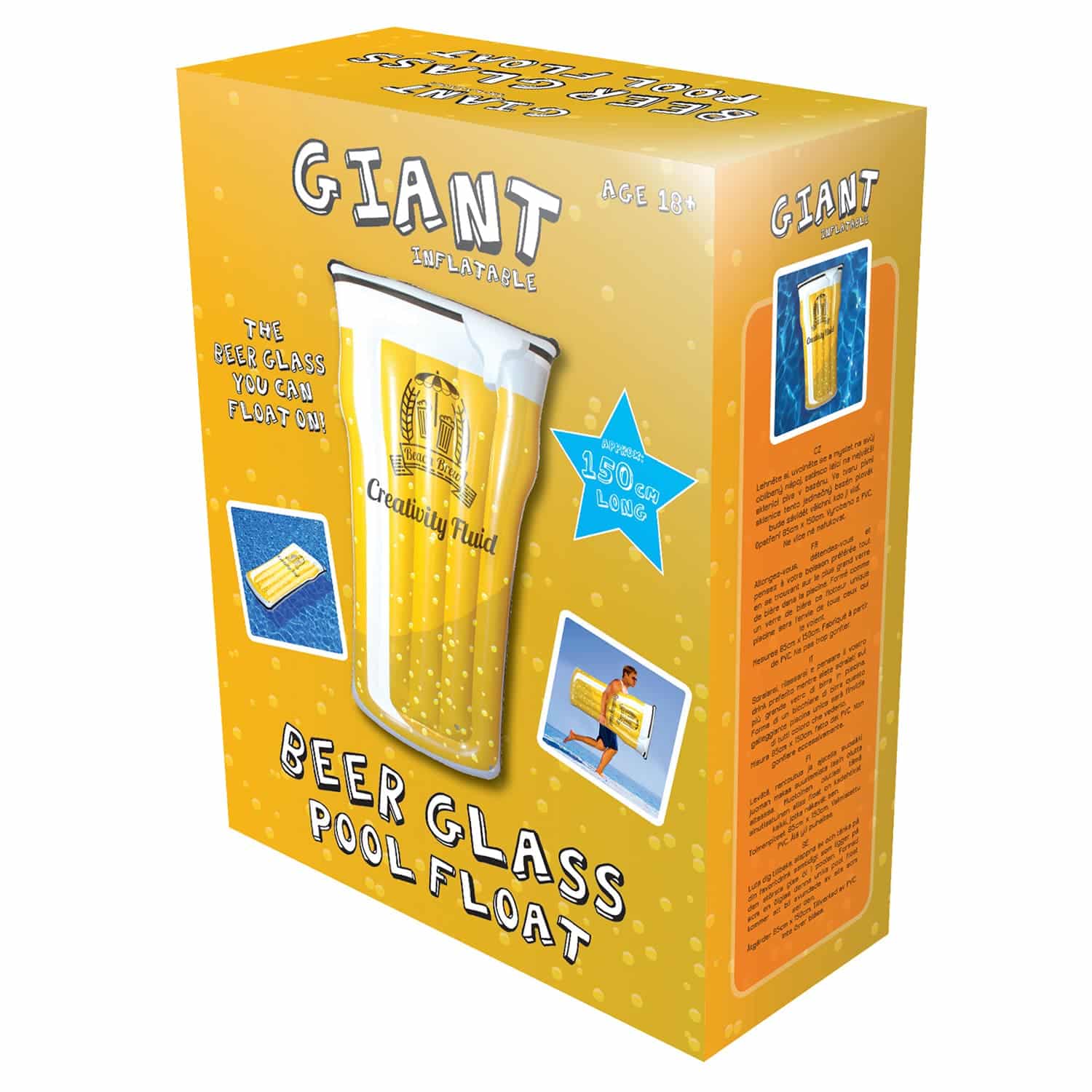 Pint Glass Pool Float Inflatable Fun Toy Dad Pub Themed