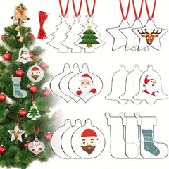 12pcs DIY Red Ribbon Christmas Tree Decorations
