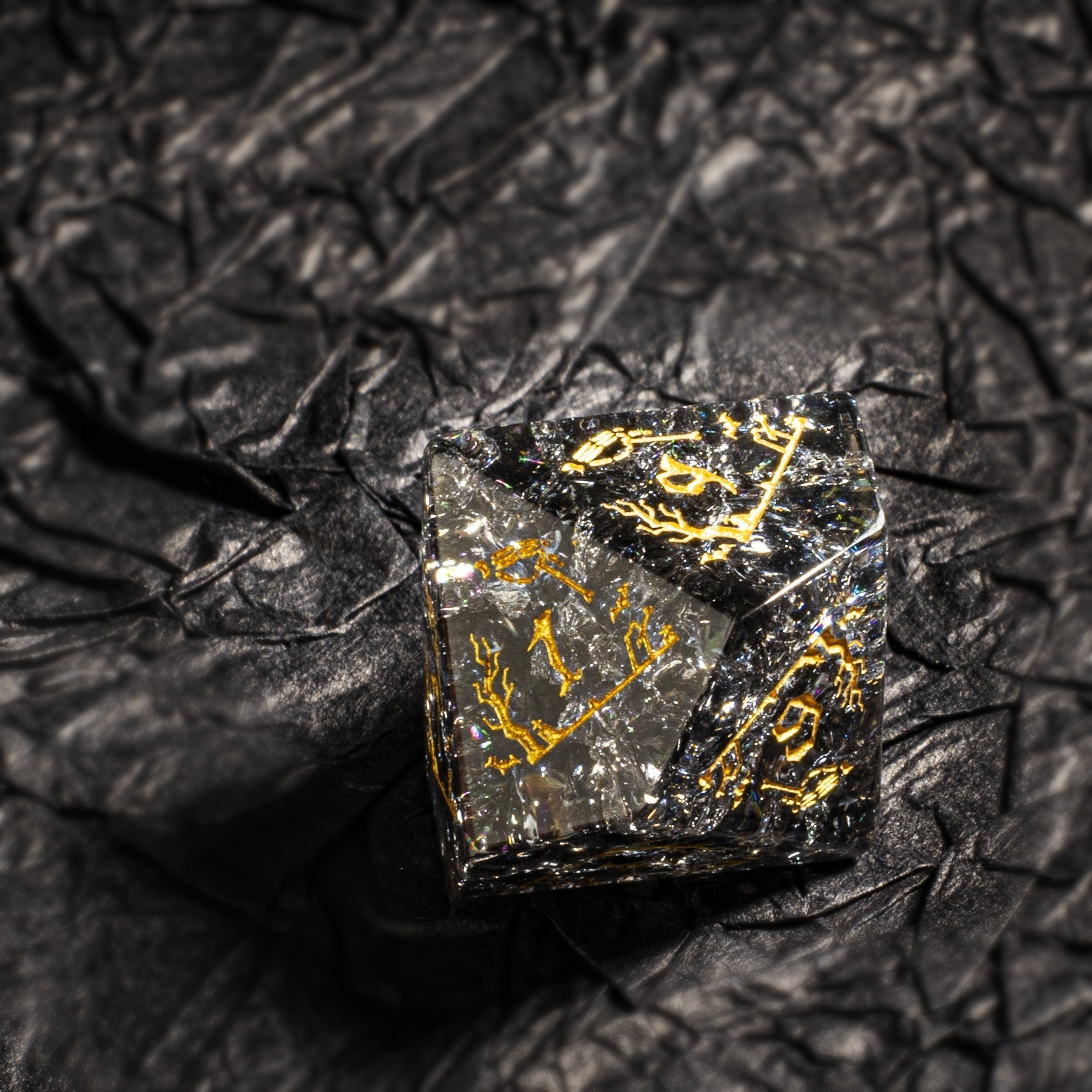 7pcs Glass Gemstone Dice Set For TRPG Cthulhu RPG
