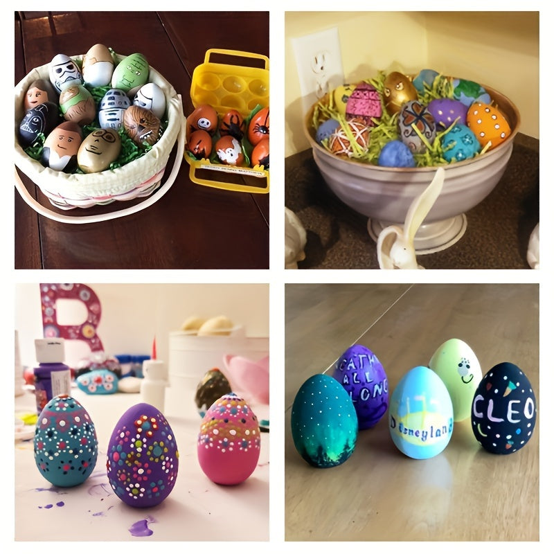 Wooden Eggs Hand painted Toys Home Party Decoration