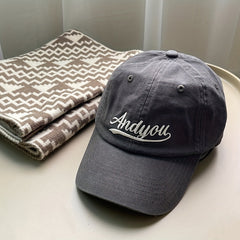 Embroidered Baseball Cap Retro Casual Peaked Cap