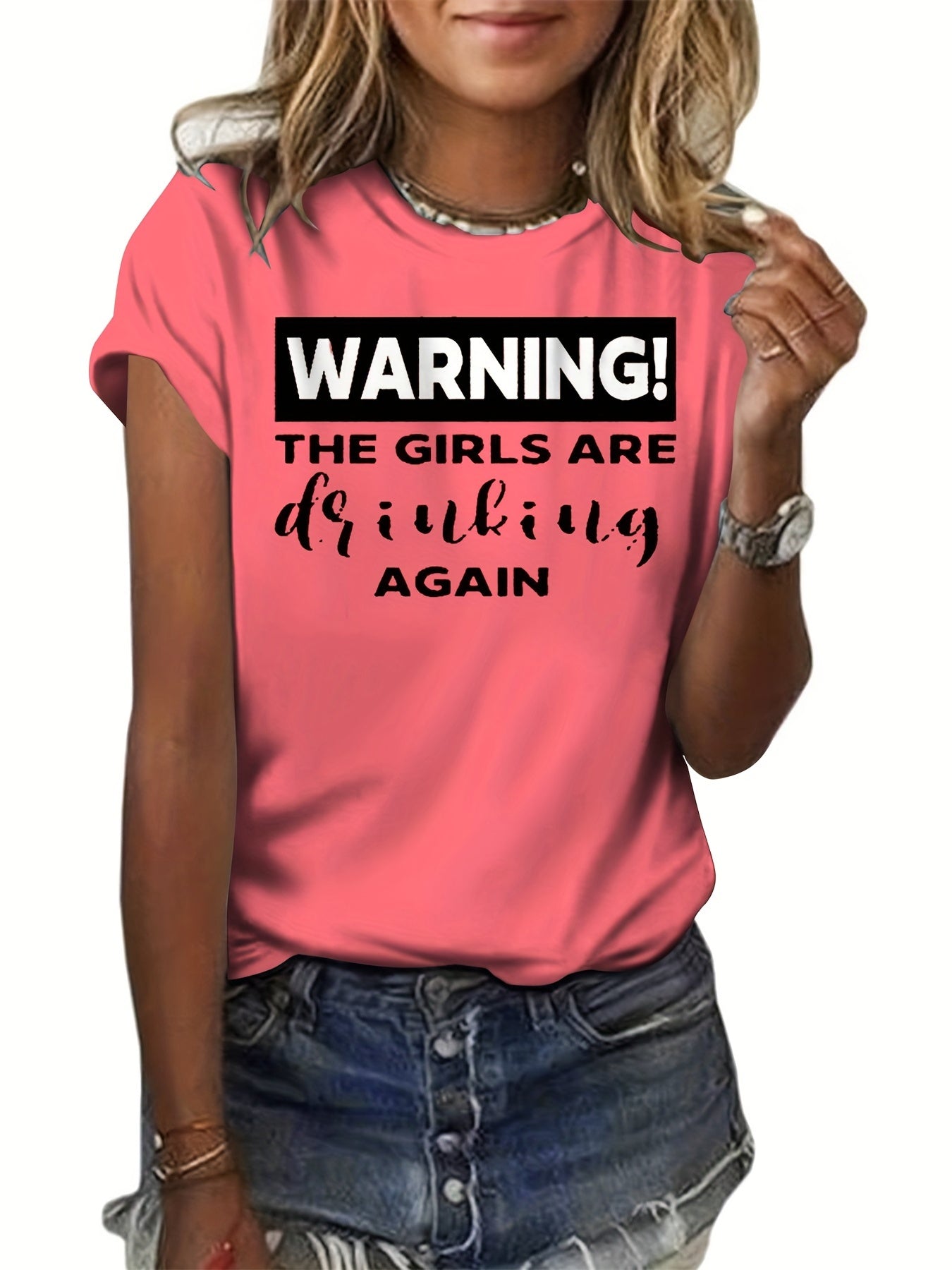 Summer Letter Graphic T-shirt Women's Top