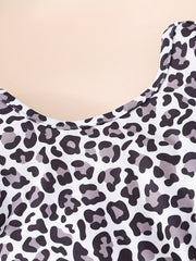 Leopard Backless Jumpsuit for Toddler Kids