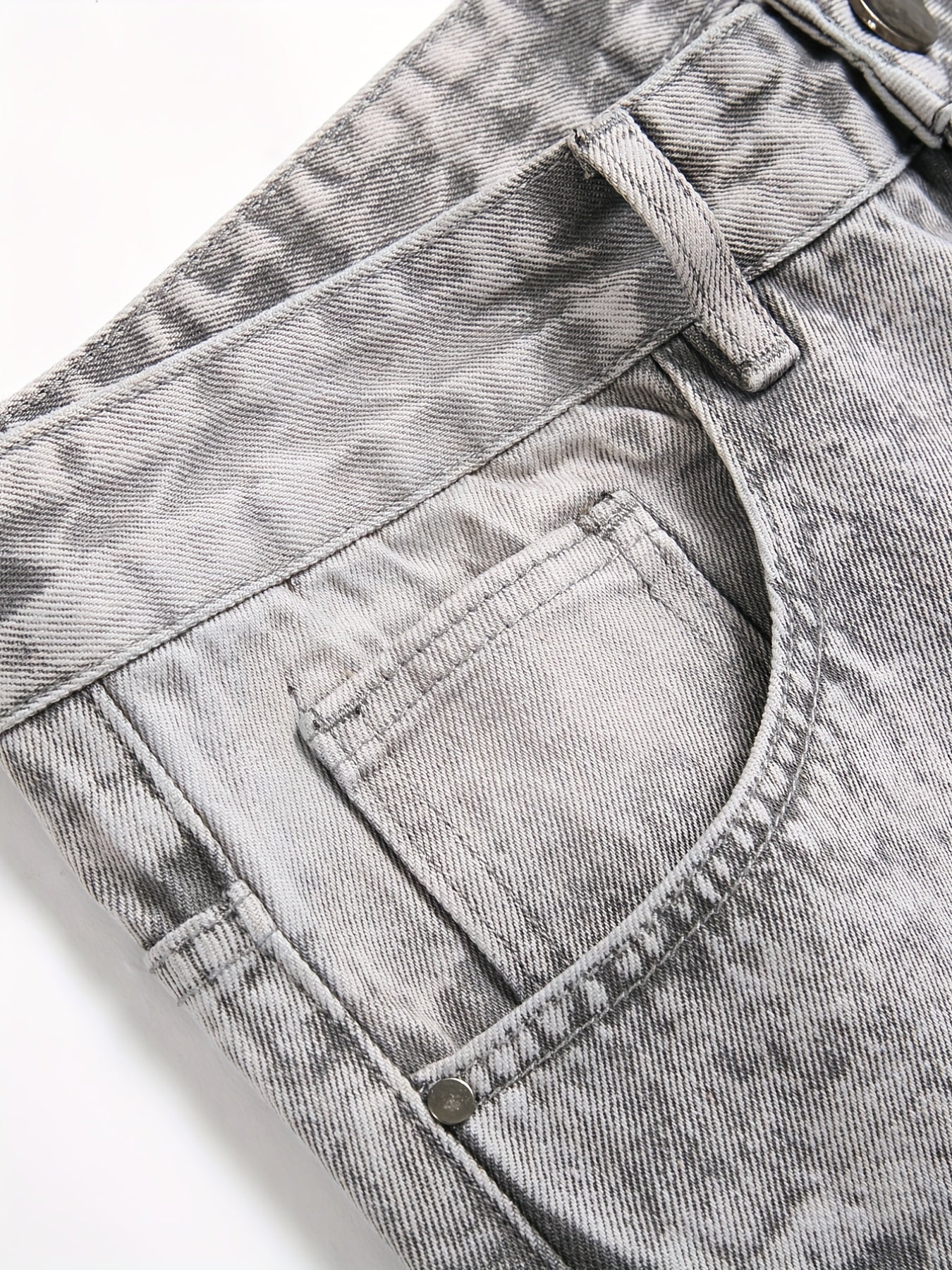 Men's Slim Fit Ripped Jeans Distressed Denim Pants