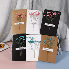 Dried Flower Greeting Cards - Anniversary Business Couple Student Message