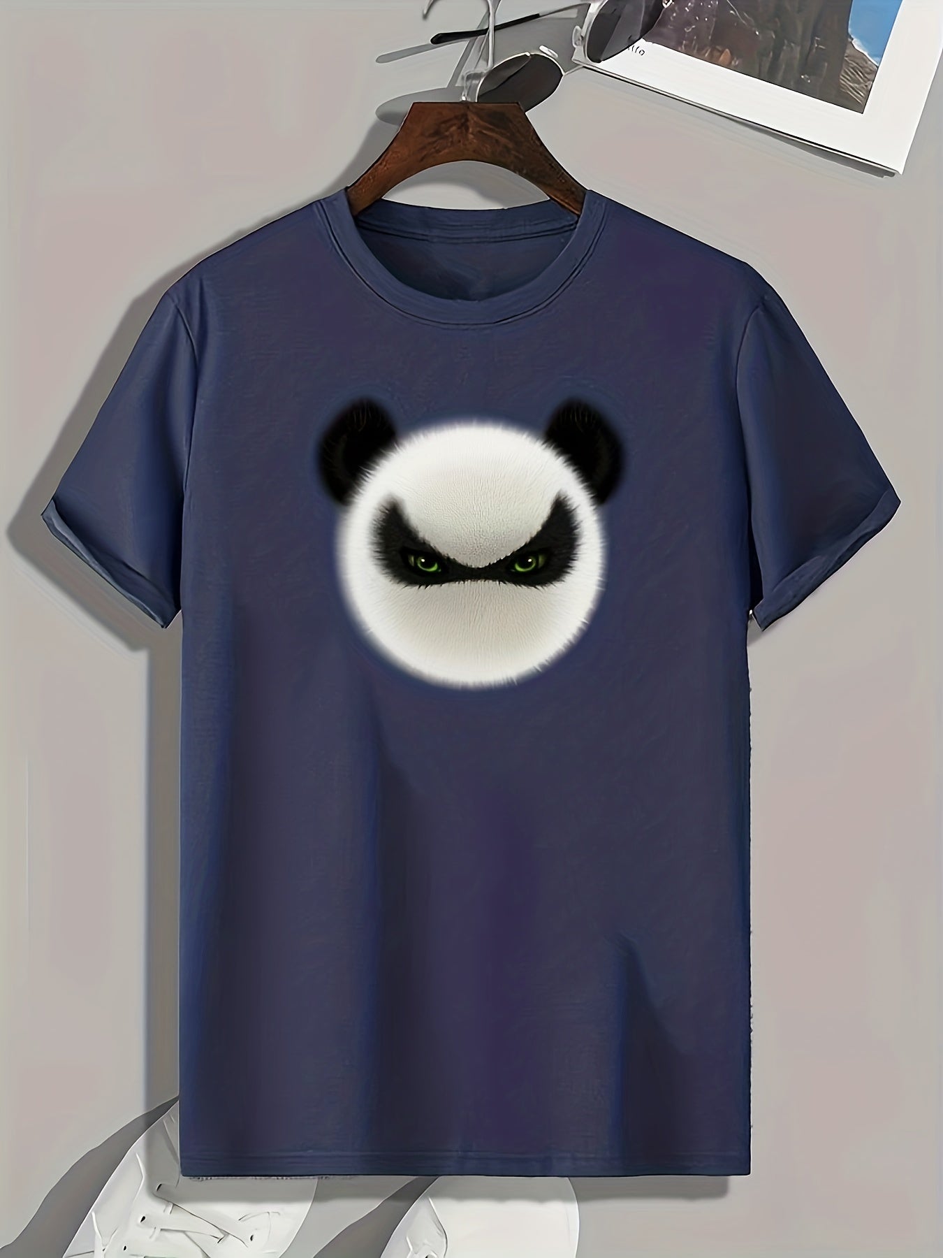 Brushy Head Print Men's Graphic T-shirt Casual Comfy Tees For Summer