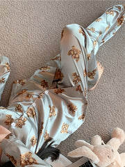 Floral Pajama Set Long Sleeve Top & Pants
