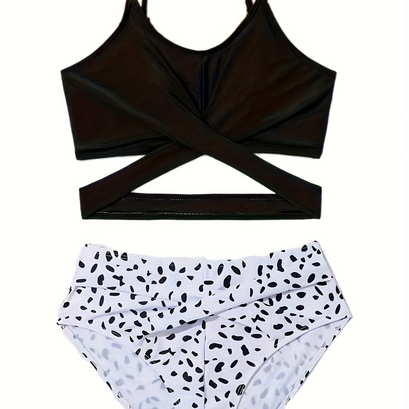 Girls 2pcs Cami Top Polka Dot Briefs Set Summer Clothes Beach