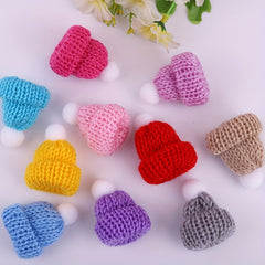 Hamster Woolen Hat With Rope - Random Color
