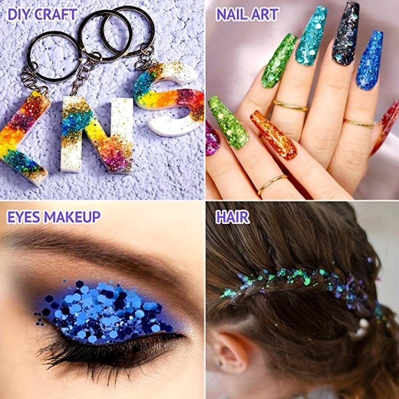 32 Colors Holographic Craft Glitter Resin Art Cosmetic Glitter