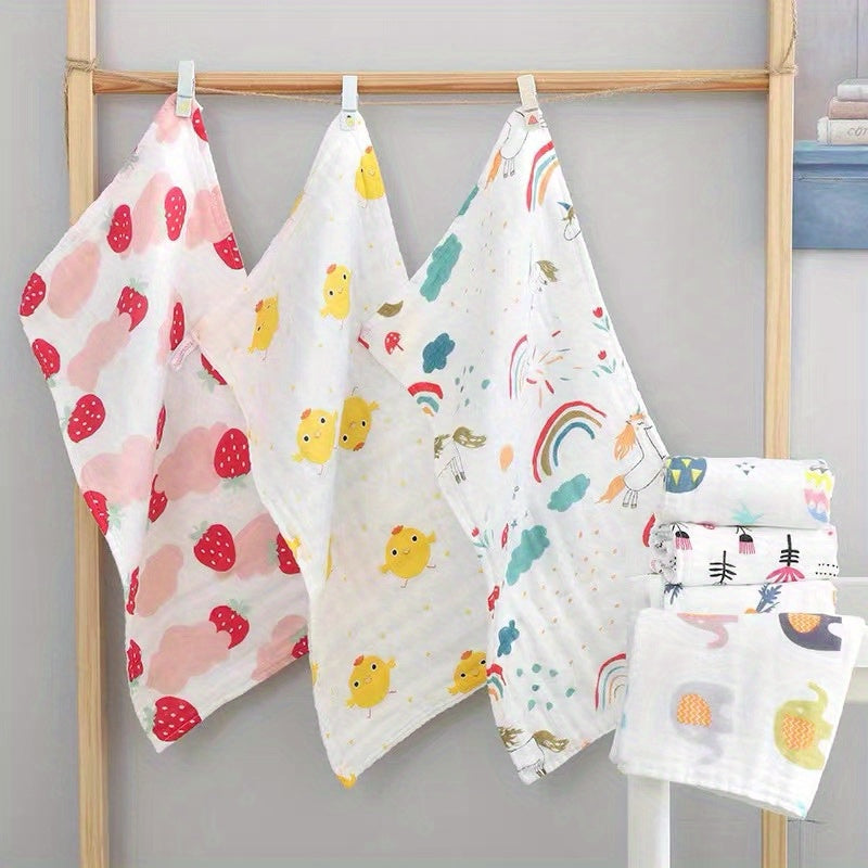 3 Pk Soft Cotton Yarn Baby Wipes Face/Bath Towels