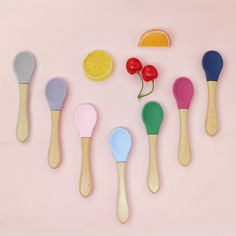 Safe Silicone Baby Fork Spoon Set