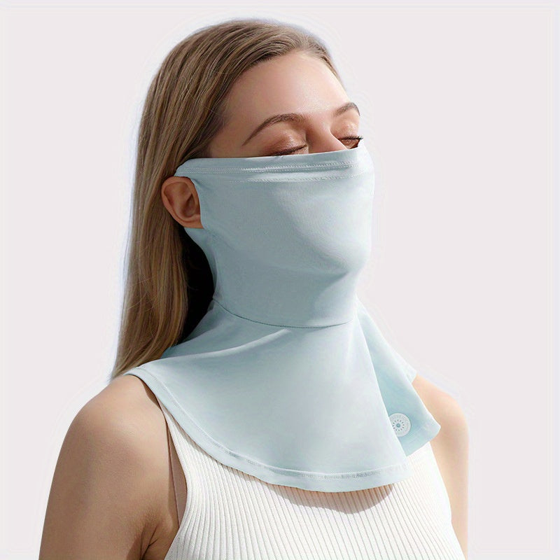 Solid UV Protection Mask Breathable Neck Protective Ice Bandana Women
