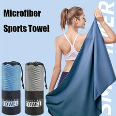 Portable Microfiber Towel Blanket for Yoga Fitness, Double Sided Fleece
