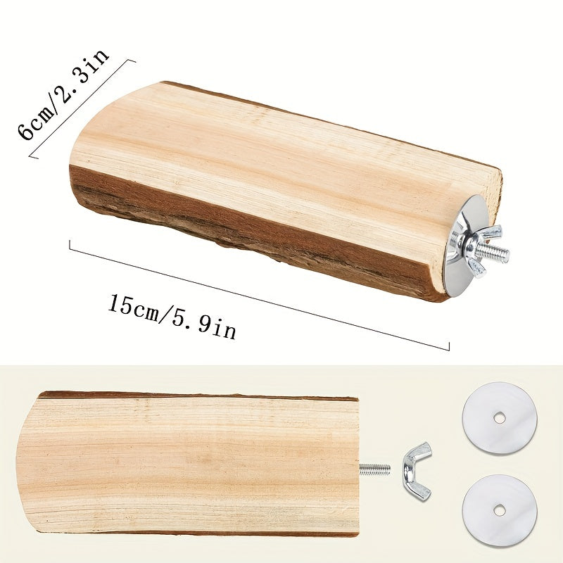 Wooden Bird Station Parrot Cage Perch Wood Platform Birds Cage Accessories